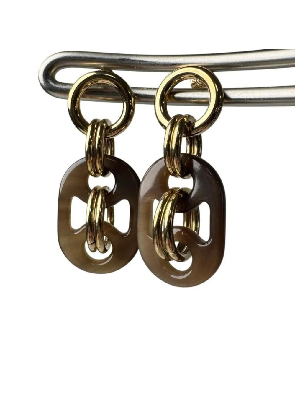 Hermes Earrings PM Buffalo Horn